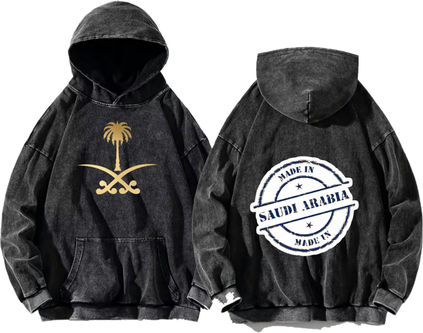 SaudIa Arabia saudi  Oversize  Hoodie Washed gray 15