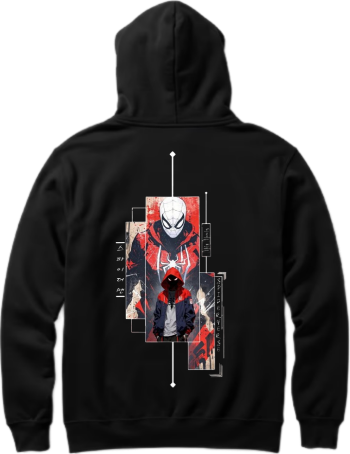 Spiderman One Size hoodie Black Back 15
