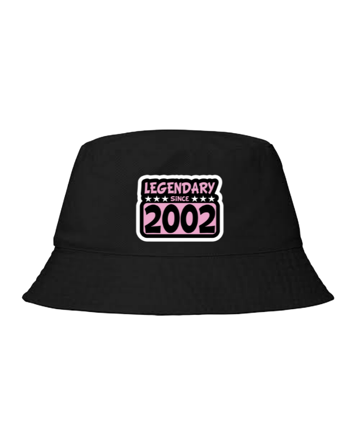 age Bucket hat Fishman hat cap Black 2002