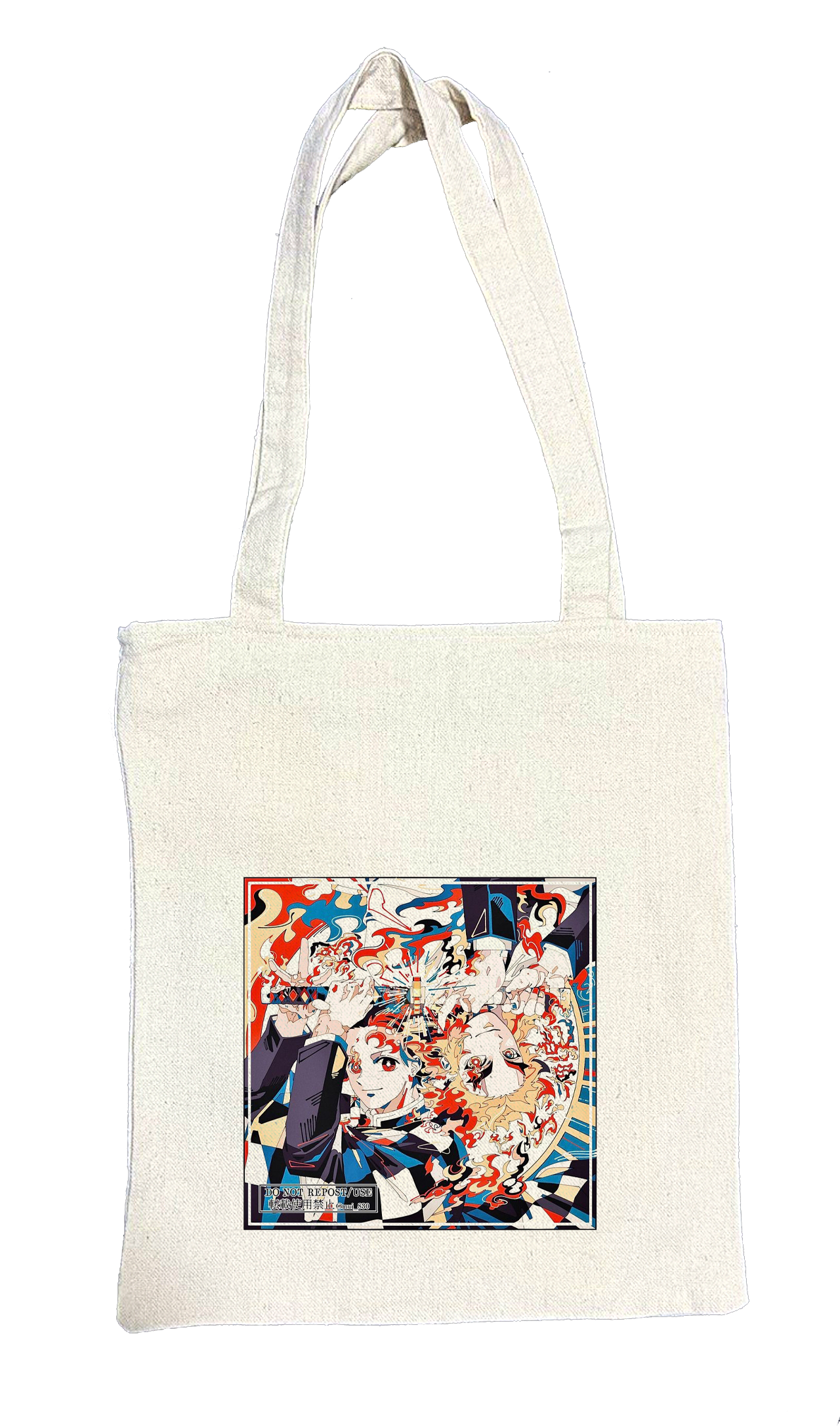 Anime Demon slayer nezuko tanjiro tote bag Beige 15