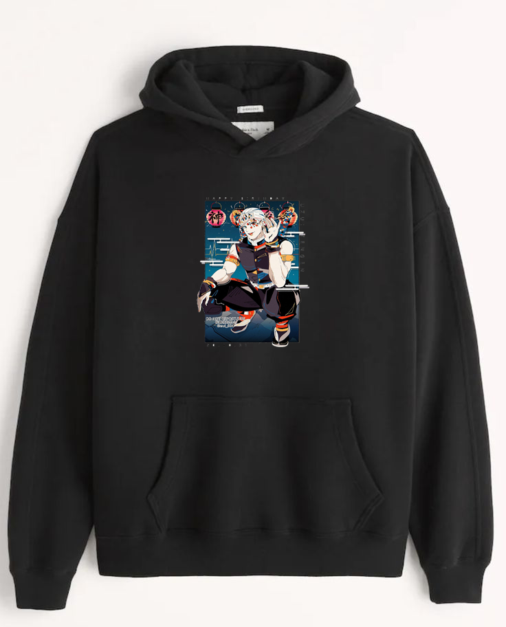 Anime Demon slayer nezuko tanjiro Oversize Hoodie Black 16