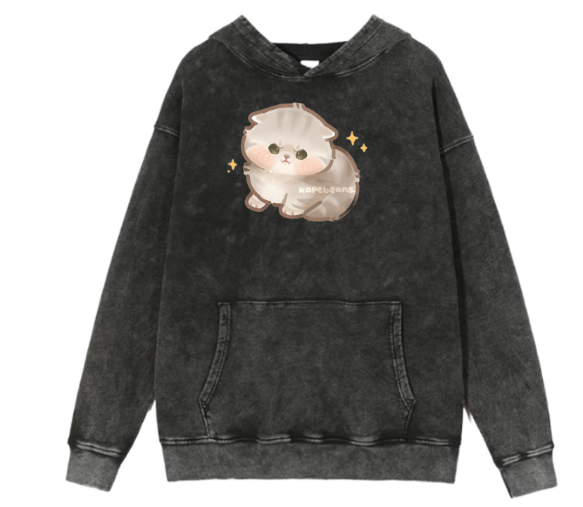 cat Oversize Hoodie Washed 16