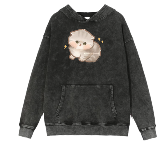 cat Oversize Hoodie Washed 16