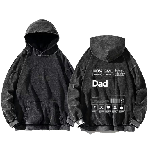 Dad oversize hoodie Washed back 119