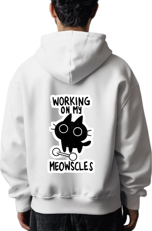 workout gym pilates Oversize Hoodie White Back 16