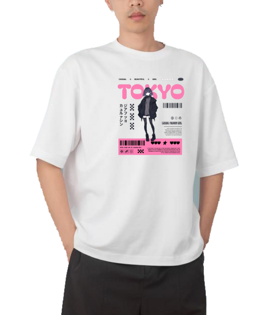 RANDOM ANIME GIRL  t- shirt White 16