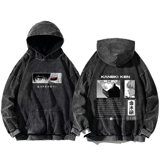 Tokyo ghoul One Size hoodie Washed Back 16