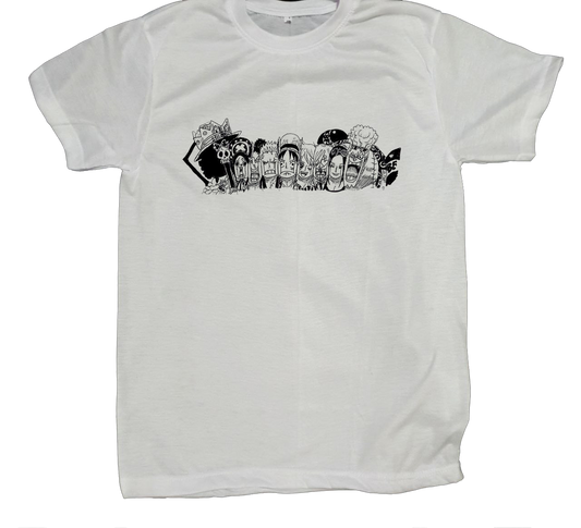 one piece t- shirt fat White 16
