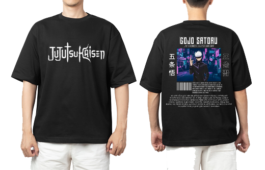 tjujutsu kaisen GOJO Oversize t- shirt Black Back  16
