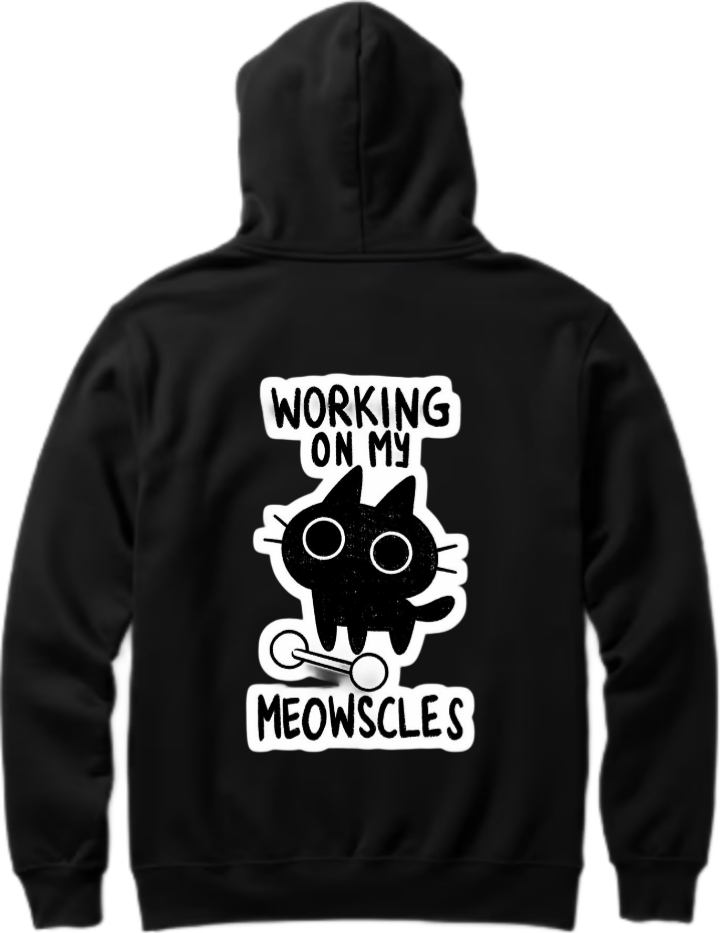 workout gym pilates Oversize Hoodie Black Back 16