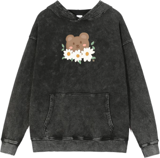 bear Oversize  Hoodie Washed gray 17