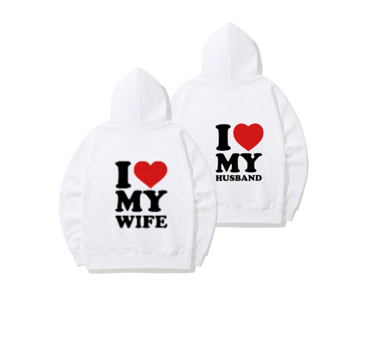 VaIentine coupIe Oversize Hoodie Cables White Back 16