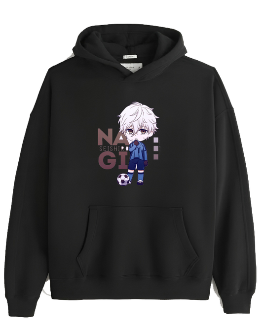 blue lock One Size hoodie Black 16
