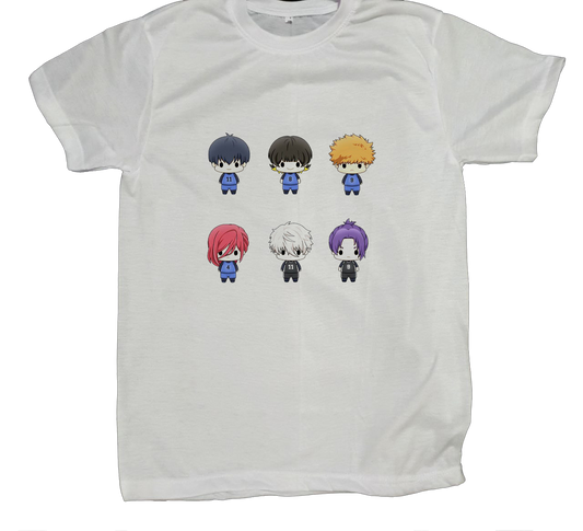 blue lock t- shirt fat White 16