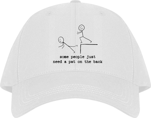 Baseball cap White stick figures 16