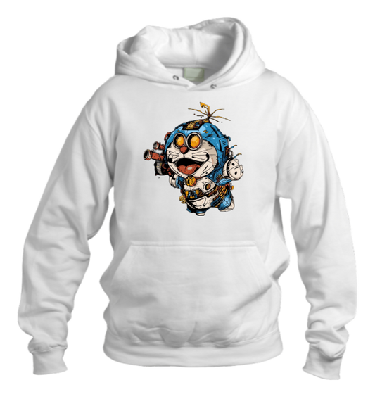 Doraemon Over Size hoodie White 1