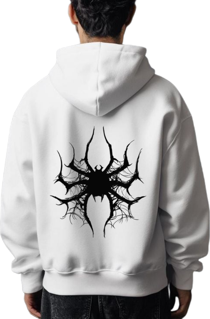 Goth Oversize Hoodie White Back 26