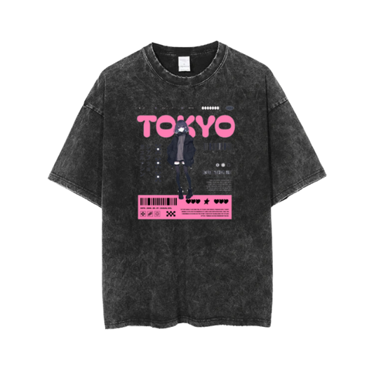 RANDOM ANIME GIRL t- shirt Washed  16