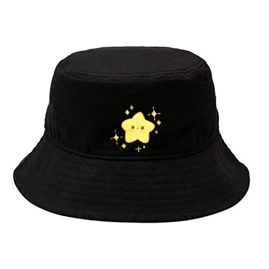 Cute Anime Kirby Bucket Hat, Kawaii Pink Character Black Sun Fisherman Cap, Y2K Streetwear Summer Beach Hat for Women and Men 16