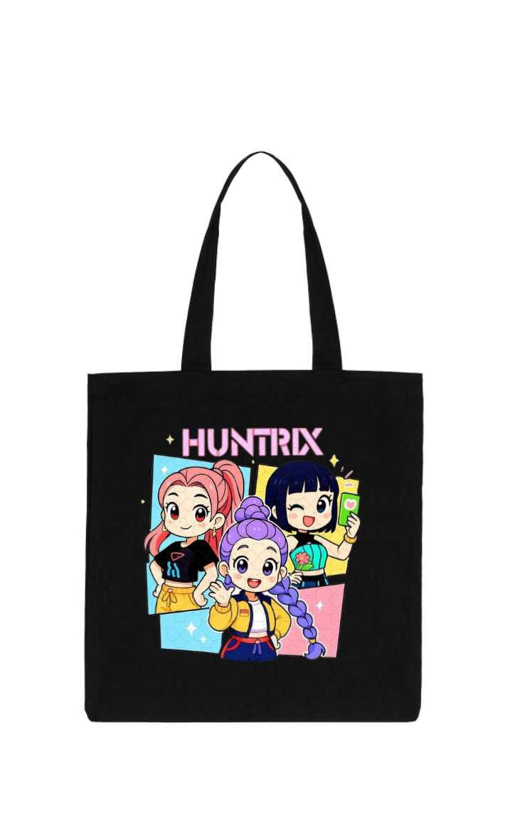 Hunterix kpop tote bag Black 13
