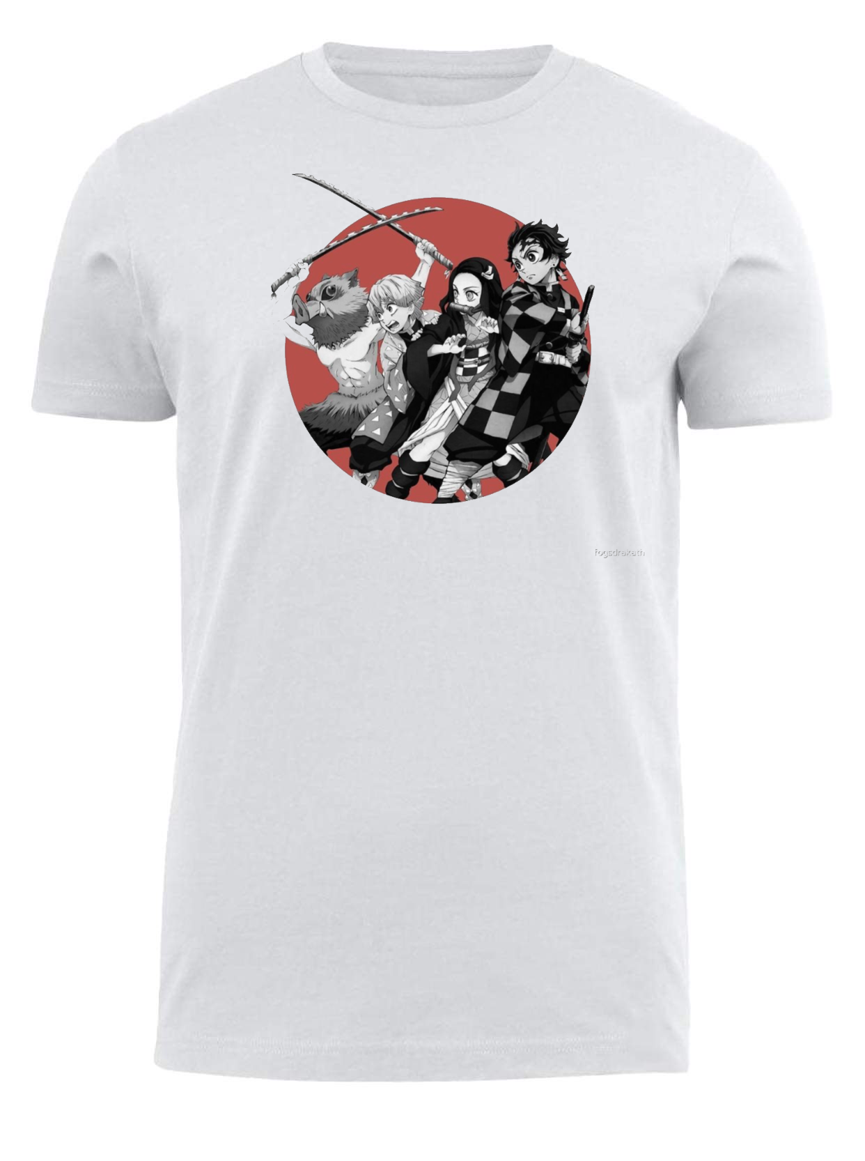 Anime Demon slayer nezuko tanjiro t- shirt fit White 16