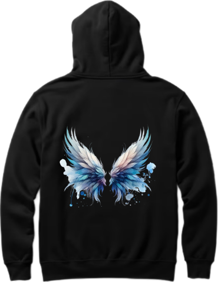 butterflies Oversize Hoodie Black Back 16