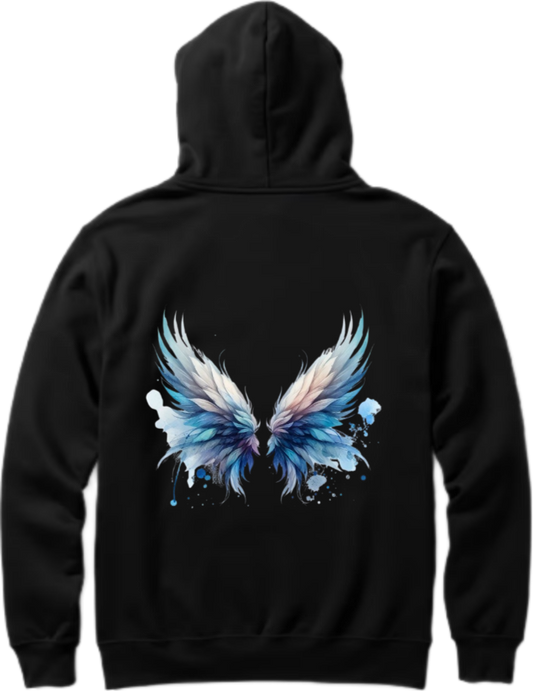 butterflies Oversize Hoodie Black Back 16