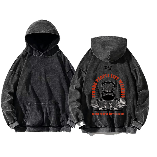 No Shape No Gain One Size hoodie Washed Back 16