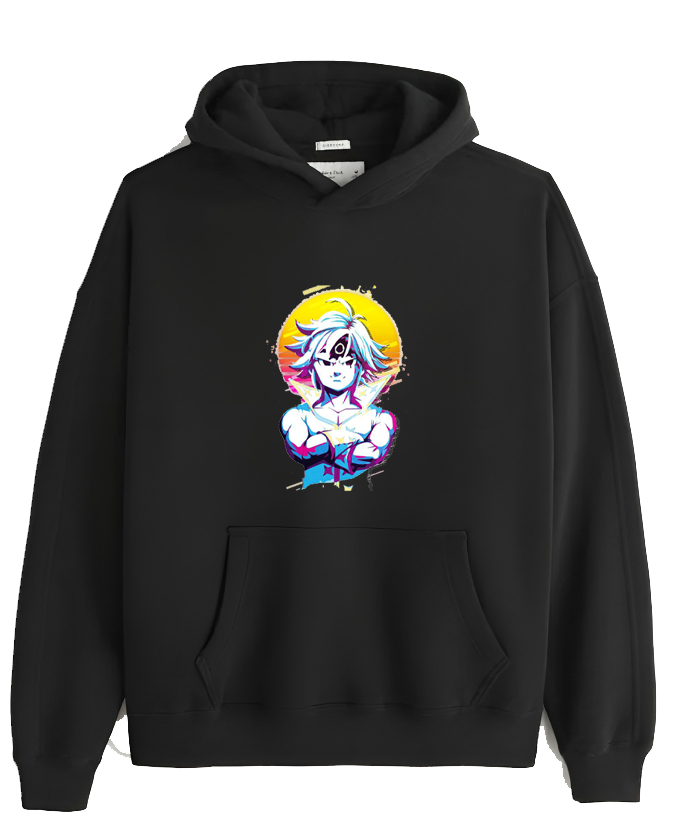 Anime Nanatsu no taizai seven deadly sins Oversize Hoodie Black 16