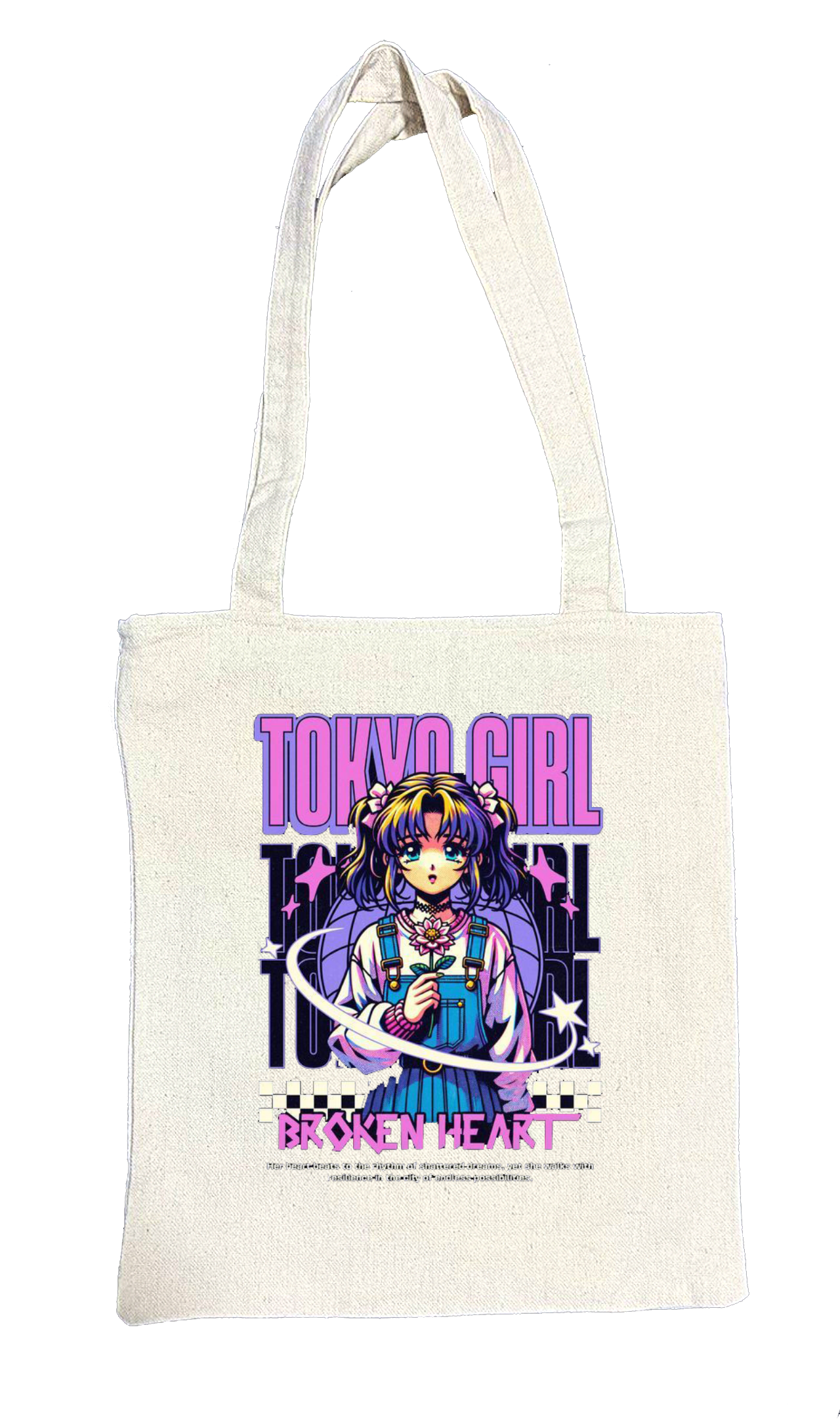 RANDOM ANIME GIRL tote bag Beige 16