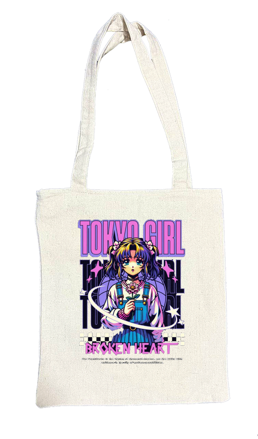 RANDOM ANIME GIRL tote bag Beige 16