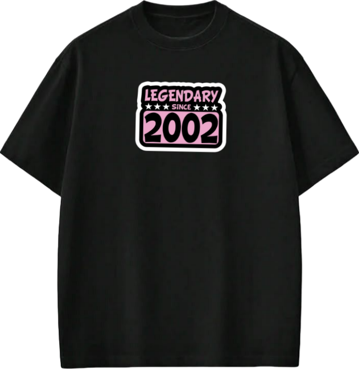 age t- shirt Black 2002