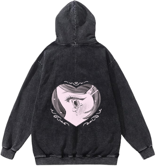 Lover One Size hoodie Washed Back 15