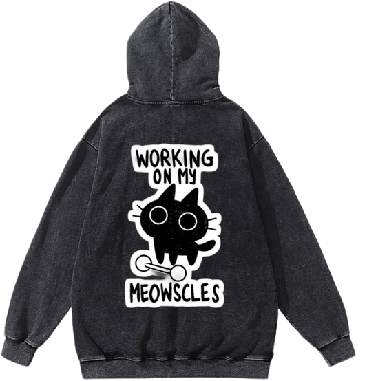 workout gym pilates Oversize Hoodie Washed Back 16