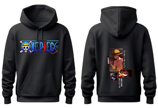 one piece One Size hoodie Black Back 16