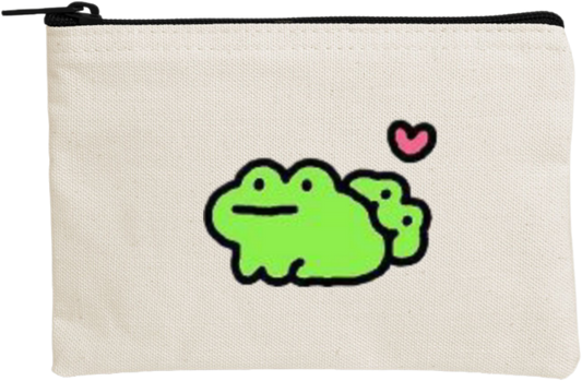 Frog wallet pencil case Beige 16