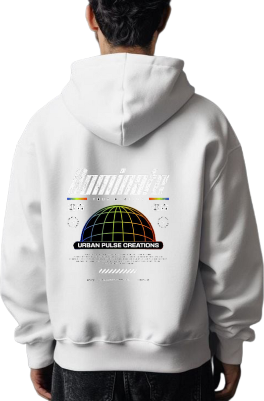 URBAN PULSE CREATIONS Over Size hoodie White Back 90