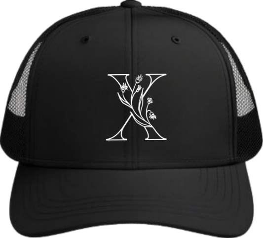 vector letter Baseball cap Black X 16
