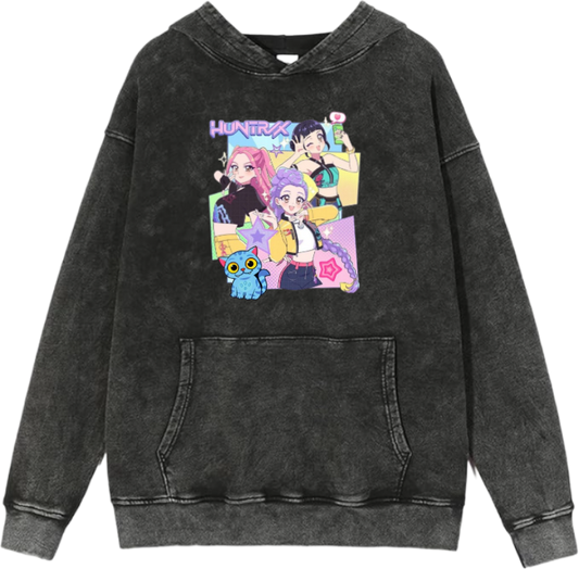 Hunterix kpop Oversize  Hoodie Washed gray 16