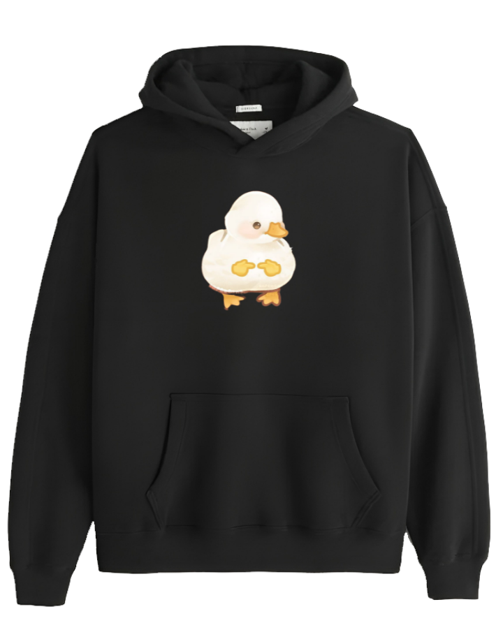 duck Oversize Hoodie Black 16
