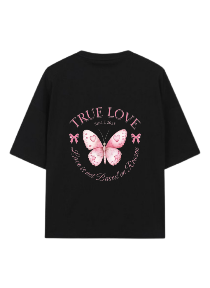 butterflies t- shirt Black Back 16