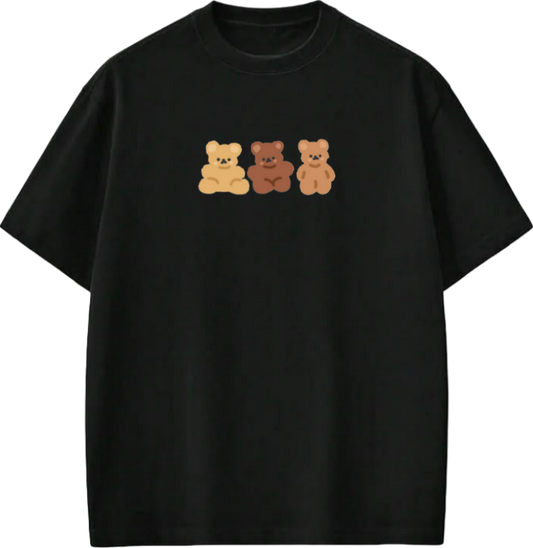 bear t- shirt Black  16