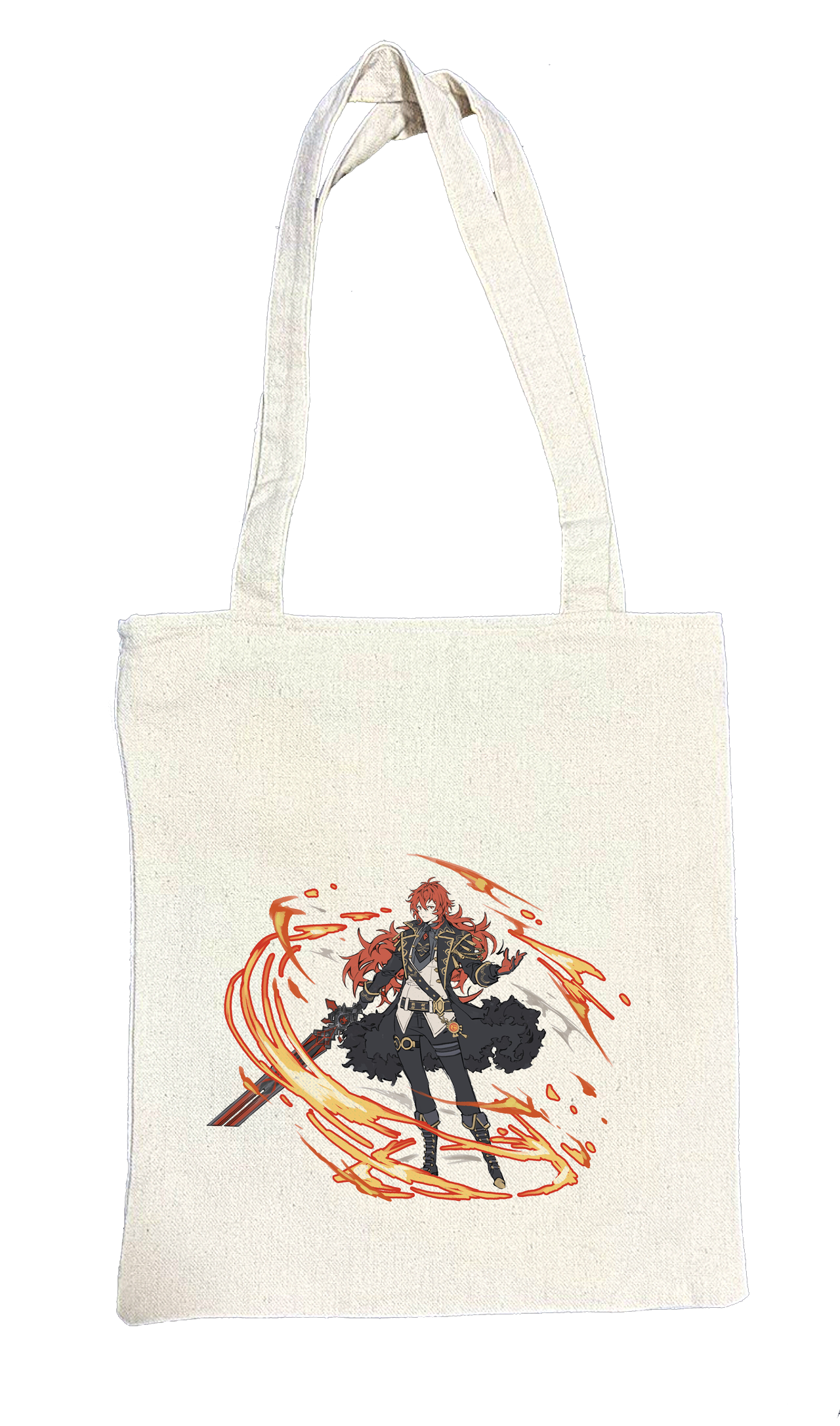 genshin impact Diluc Ragnvindr tote bag beige 16