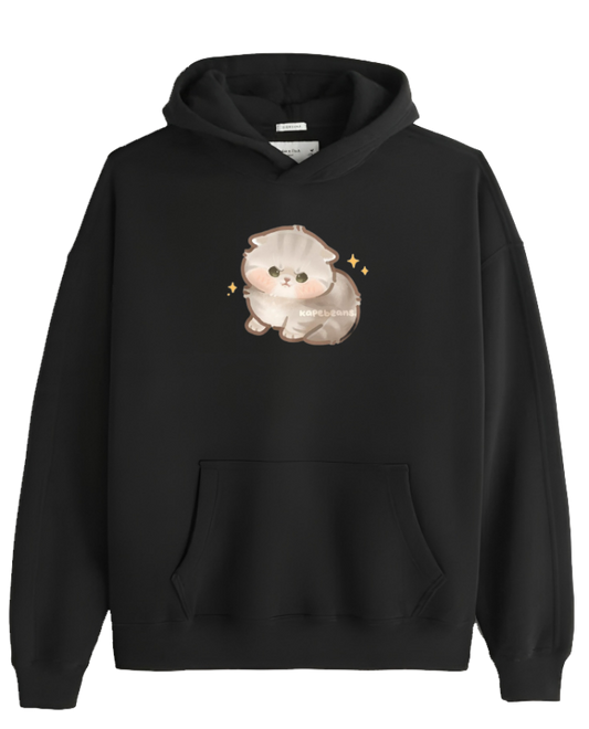 cat Oversize Hoodie Black 16