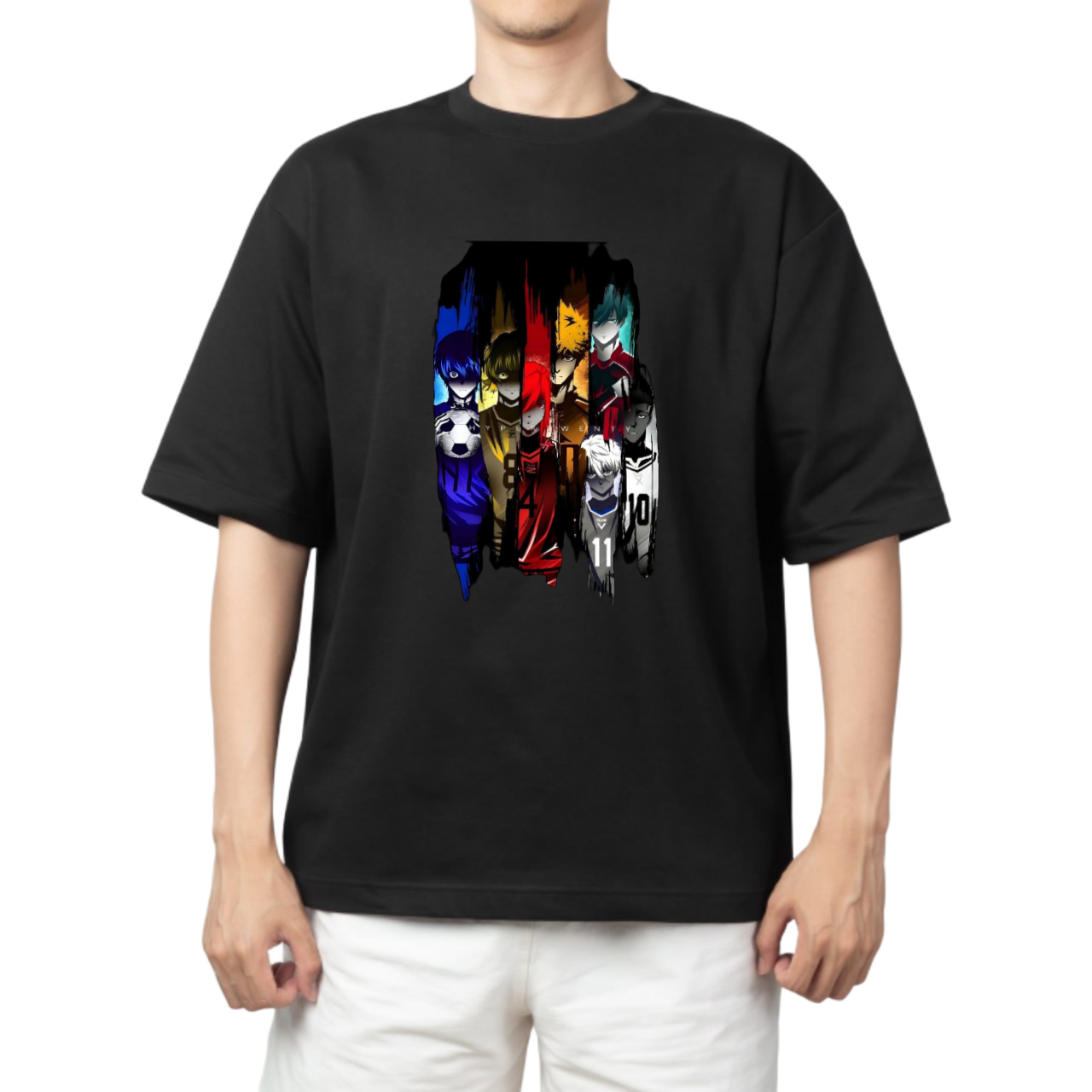 blue lock t- shirt One Size Black 34