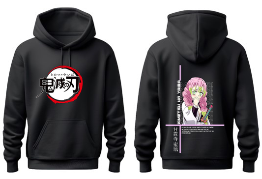 Anime Demon slayer nezuko tanjiro Oversize Hoodie Black 16