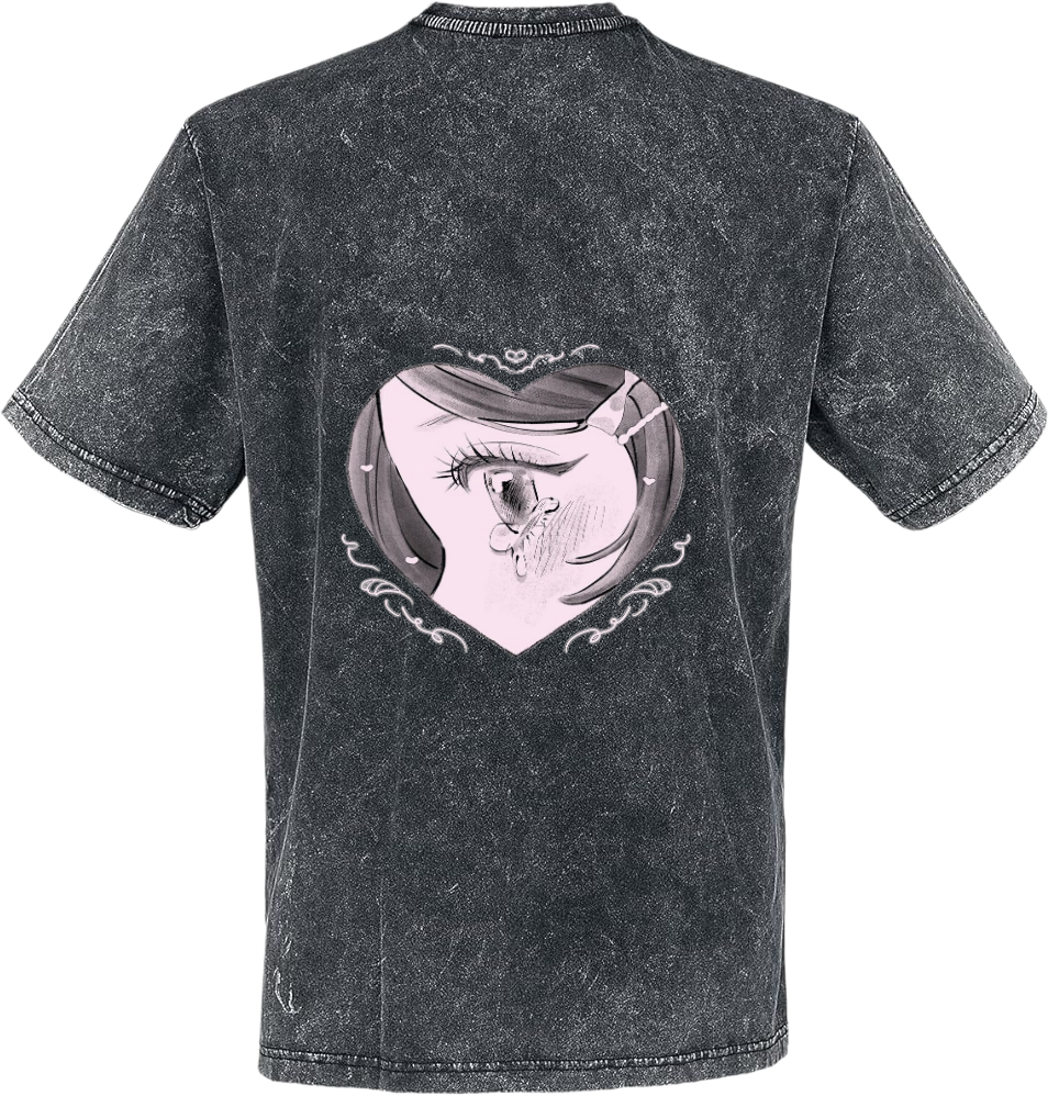 Crying Anime Eye t- shirt One Size Washed Back 15