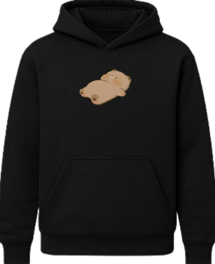 bear Oversize Hoodie Black 16