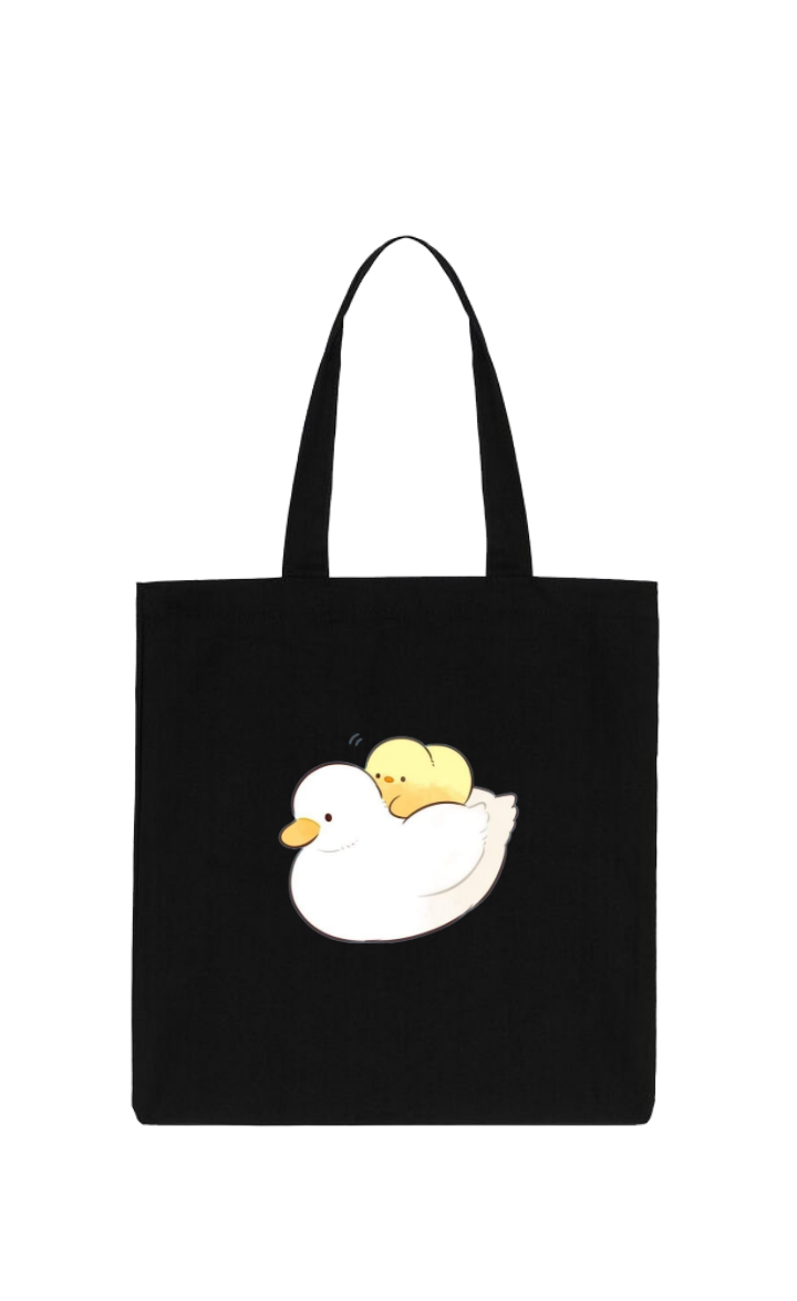 duck tote bag Black 16