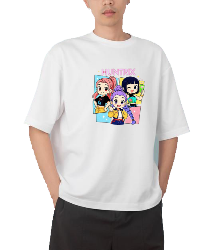 Hunterix kpop  Oversize t- shirt White 16